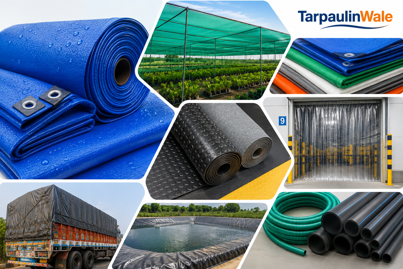 HDPE Tarpaulin, Agro Green Nets , AC Curtains , Pond Liners and Industrial Protection Products Supplier in India